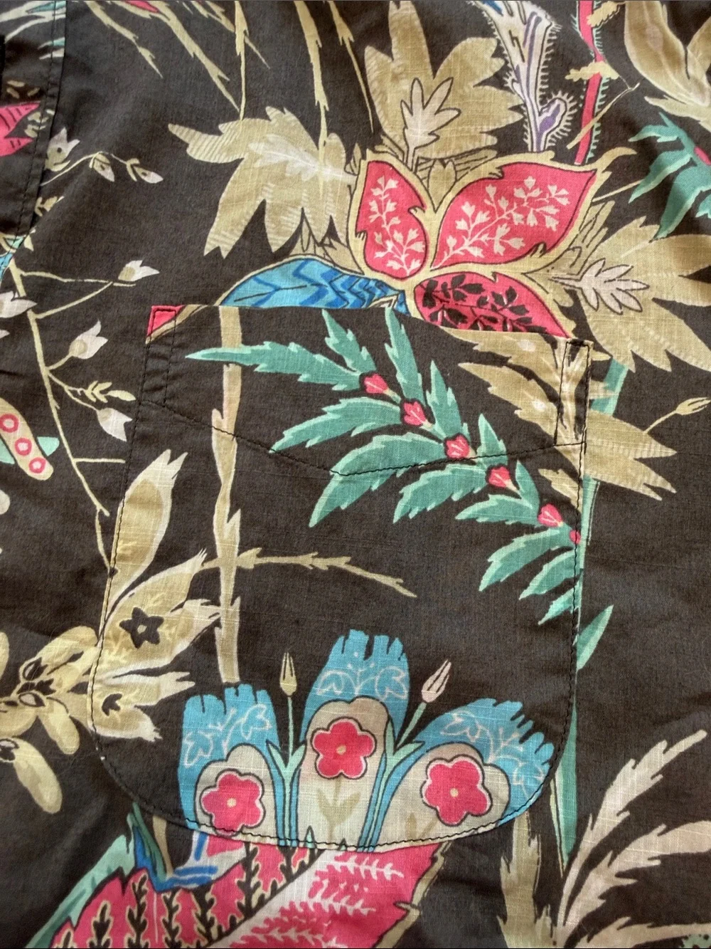J Crew Summer Weight Floral Button-Up Shirt - Black/Multi